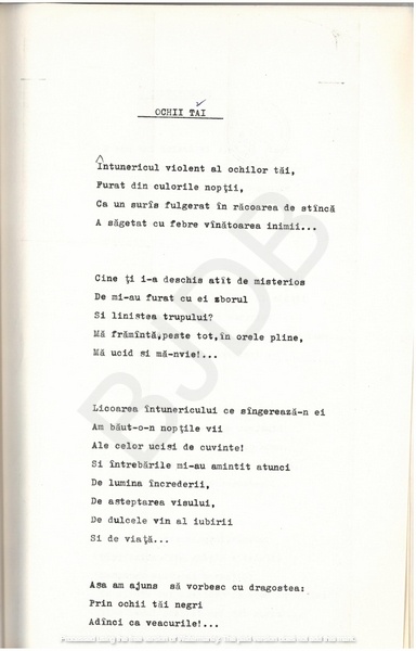 M-1076-1130-35 - 55 de Poezii în manuscris dactilografiat. ALEXANDRU MIRCESCU